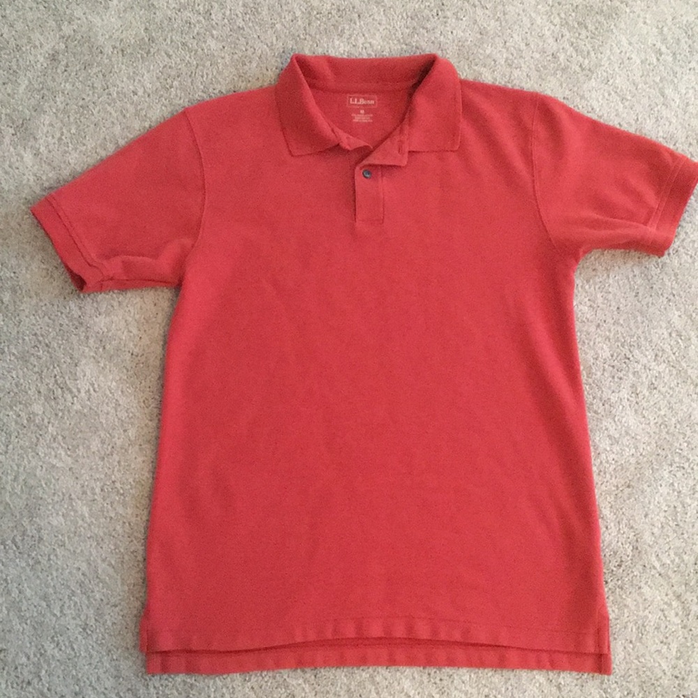 L.L.Bean polo, burnt red/orange color, size Tall M